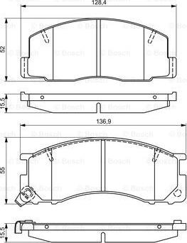 BOSCH 0 986 495 327 - Kit pastiglie freno, Freno a disco www.autoricambit.com