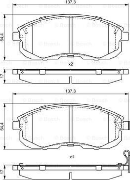 BOSCH 0 986 495 379 - Kit pastiglie freno, Freno a disco www.autoricambit.com