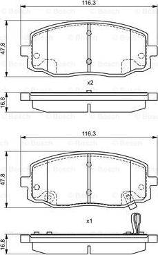 BOSCH 0 986 495 377 - Kit pastiglie freno, Freno a disco www.autoricambit.com