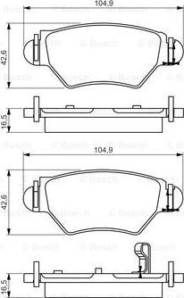 BOSCH 0 986 495 250 - Kit pastiglie freno, Freno a disco www.autoricambit.com