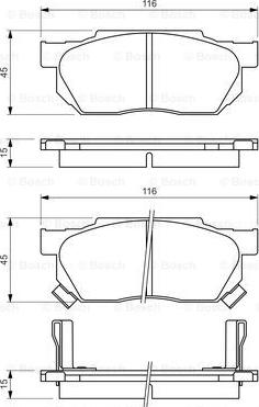 BOSCH 0 986 490 440 - Kit pastiglie freno, Freno a disco www.autoricambit.com