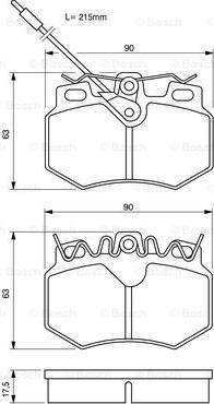 BOSCH 0 986 490 800 - Kit pastiglie freno, Freno a disco www.autoricambit.com