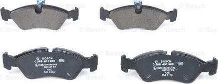 BOSCH 0 986 491 900 - Kit pastiglie freno, Freno a disco www.autoricambit.com