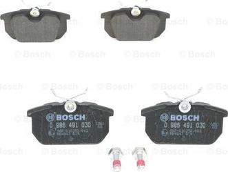 BOSCH 0 986 491 030 - Kit pastiglie freno, Freno a disco www.autoricambit.com