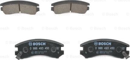 BOSCH 0 986 493 450 - Kit pastiglie freno, Freno a disco www.autoricambit.com