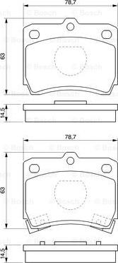 BOSCH 0 986 493 550 - Kit pastiglie freno, Freno a disco www.autoricambit.com