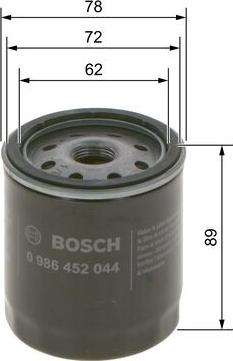 BOSCH 0 986 452 044 - Filtro olio www.autoricambit.com