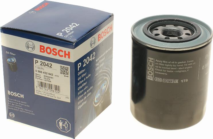 BOSCH 0 986 452 042 - Filtro olio www.autoricambit.com