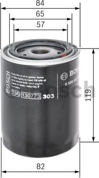 BOSCH 0 986 452 000 - Filtro olio www.autoricambit.com