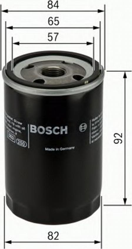 BOSCH 0 986 452 015 - Filtro olio www.autoricambit.com