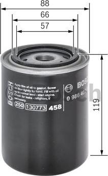 BOSCH 0 986 452 020 - Filtro olio www.autoricambit.com