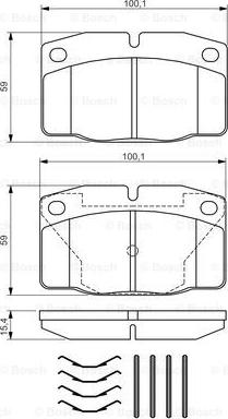 BOSCH 0 986 469 390 - Kit pastiglie freno, Freno a disco www.autoricambit.com