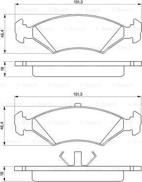 BOSCH 0 986 466 402 - Kit pastiglie freno, Freno a disco www.autoricambit.com