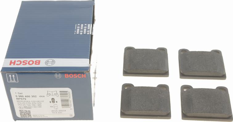 BOSCH 0 986 466 302 - Kit pastiglie freno, Freno a disco www.autoricambit.com