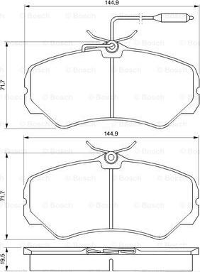 BOSCH 0 986 460 998 - Kit pastiglie freno, Freno a disco www.autoricambit.com