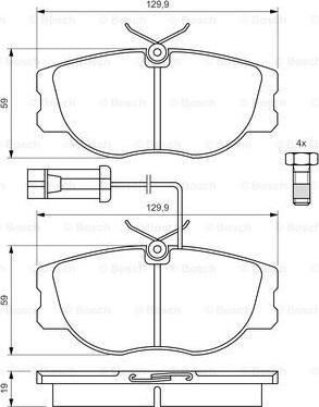 BOSCH 0 986 460 942 - Kit pastiglie freno, Freno a disco www.autoricambit.com