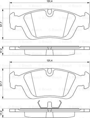 BOSCH 0 986 460 952 - Kit pastiglie freno, Freno a disco www.autoricambit.com