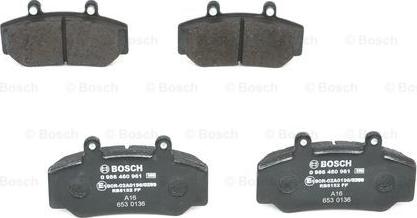 BOSCH 0 986 460 961 - Kit pastiglie freno, Freno a disco www.autoricambit.com