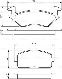 BOSCH 0 986 460 985 - Kit pastiglie freno, Freno a disco www.autoricambit.com