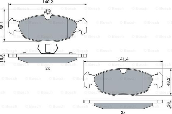 BOSCH 0 986 460 938 - Kit pastiglie freno, Freno a disco www.autoricambit.com