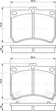 BOSCH 0 986 460 974 - Kit pastiglie freno, Freno a disco www.autoricambit.com