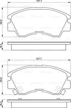 BOSCH 0 986 460 978 - Kit pastiglie freno, Freno a disco www.autoricambit.com