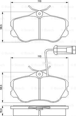 BOSCH 0 986 460 973 - Kit pastiglie freno, Freno a disco www.autoricambit.com