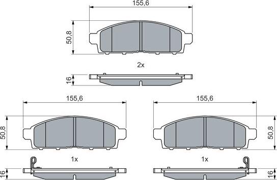 BOSCH 0 986 460 069 - Kit pastiglie freno, Freno a disco www.autoricambit.com