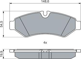 BOSCH 0 986 460 026 - Kit pastiglie freno, Freno a disco www.autoricambit.com