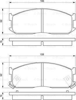 BOSCH 0 986 460 020 - Kit pastiglie freno, Freno a disco www.autoricambit.com