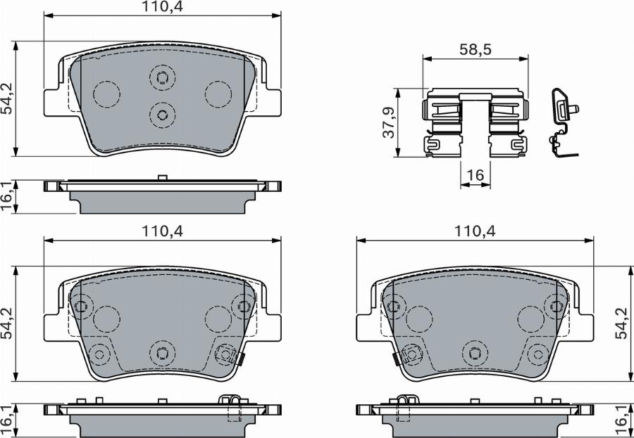 BOSCH 0 986 460 151 - Kit pastiglie freno, Freno a disco www.autoricambit.com