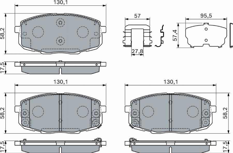 BOSCH 0 986 460 168 - Kit pastiglie freno, Freno a disco www.autoricambit.com