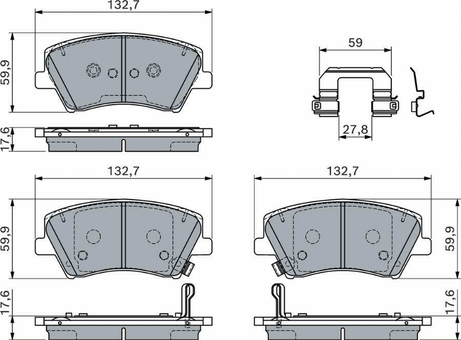 BOSCH 0 986 460 189 - Kit pastiglie freno, Freno a disco www.autoricambit.com