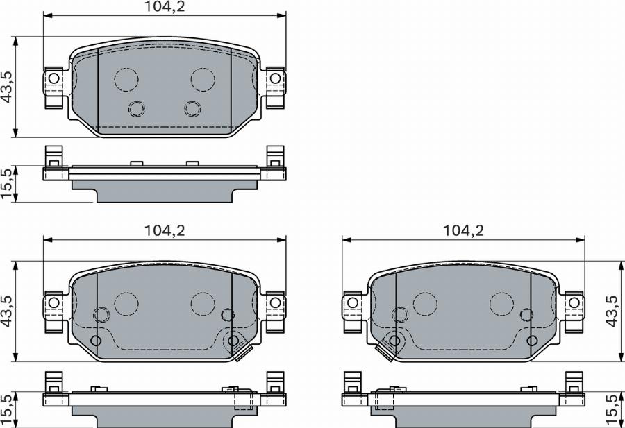 BOSCH 0 986 460 135 - Kit pastiglie freno, Freno a disco www.autoricambit.com