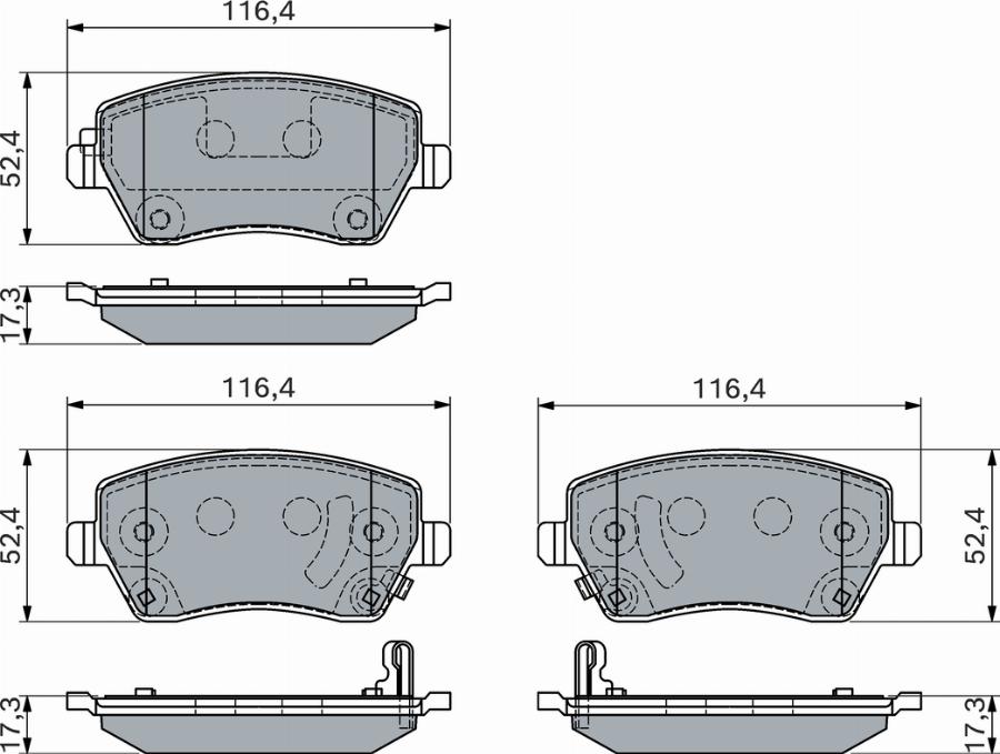 BOSCH 0 986 460 123 - Kit pastiglie freno, Freno a disco www.autoricambit.com