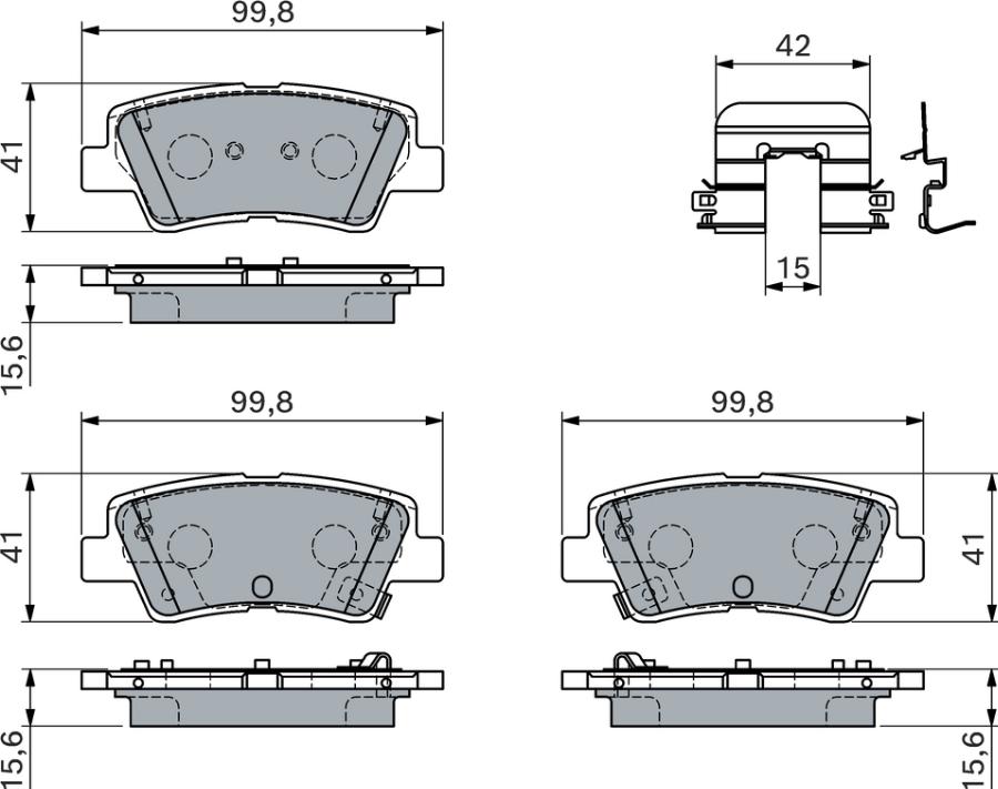 BOSCH 0 986 460 172 - Kit pastiglie freno, Freno a disco www.autoricambit.com