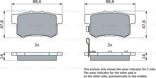 BOSCH 0 986 461 006 - Kit pastiglie freno, Freno a disco www.autoricambit.com