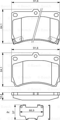 BOSCH 0 986 461 141 - Kit pastiglie freno, Freno a disco www.autoricambit.com