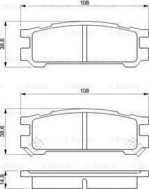 BOSCH 0 986 461 143 - Kit pastiglie freno, Freno a disco www.autoricambit.com