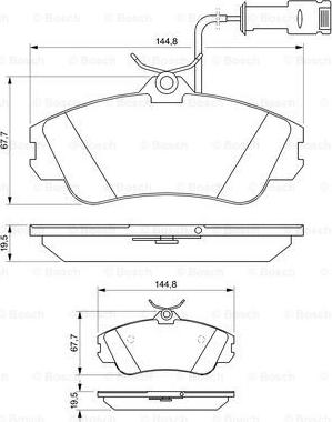 BOSCH 0 986 461 115 - Kit pastiglie freno, Freno a disco www.autoricambit.com