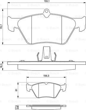 BOSCH 0 986 461 129 - Kit pastiglie freno, Freno a disco www.autoricambit.com