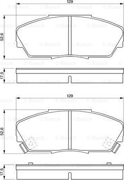 BOSCH 0 986 461 125 - Kit pastiglie freno, Freno a disco www.autoricambit.com