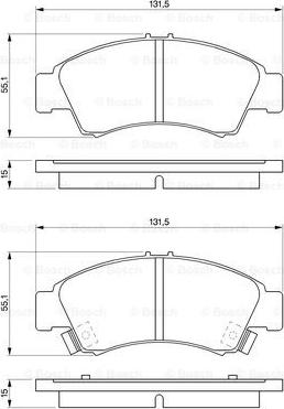 BOSCH 0 986 461 126 - Kit pastiglie freno, Freno a disco www.autoricambit.com