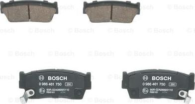 BOSCH 0 986 461 750 - Kit pastiglie freno, Freno a disco www.autoricambit.com