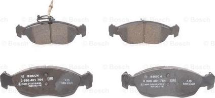 BOSCH 0 986 461 764 - Kit pastiglie freno, Freno a disco www.autoricambit.com