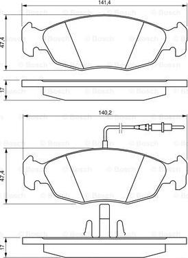 BOSCH 0 986 461 764 - Kit pastiglie freno, Freno a disco www.autoricambit.com