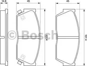 BOSCH 0 986 468 950 - Kit pastiglie freno, Freno a disco www.autoricambit.com