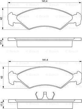 BOSCH 0 986 468 570 - Kit pastiglie freno, Freno a disco www.autoricambit.com