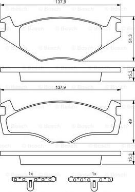 BOSCH 0 986 468 871 - Kit pastiglie freno, Freno a disco www.autoricambit.com