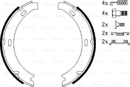 BOSCH 0 986 487 584 - Kit ganasce, Freno stazionamento www.autoricambit.com